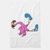 Linge De Cuisine Flamant rose amusant avec des lunettes de soleil| (Vertical)