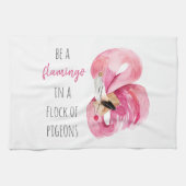 Linge De Cuisine Flamant rose Aquarelle Exotique Rose Moderne Avec (Horizontal)