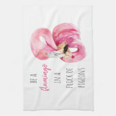 Linge De Cuisine Flamant rose Aquarelle Exotique Rose Moderne Avec (Vertical)