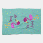 Linge De Cuisine Flamant rose flamboyant (Horizontal)