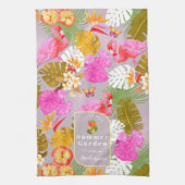 Linge De Cuisine Flamant rose Garden Grey (Vertical)