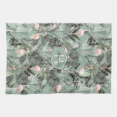 Linge De Cuisine Flamant rose Orchidée Tropical Motif Sage ID868 (Horizontal)