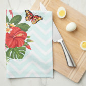 Linge De Cuisine Flamant rose rose & Hibiscus Tropical Fancy (Quart Plié)