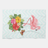 Linge De Cuisine Flamant rose rose & Hibiscus Tropical Fancy (Horizontal)