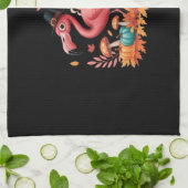 Linge De Cuisine Flamant rose Turquie mignonne Flamant rose Turquie (Plié)