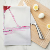 Linge De Cuisine Flamants roses en vin (Quart Plié)