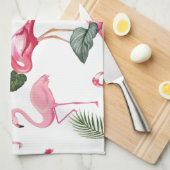 Linge De Cuisine Flamants roses Love Motif (Quart Plié)