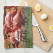 Linge De Cuisine Flamants roses roses (Quart Plié)