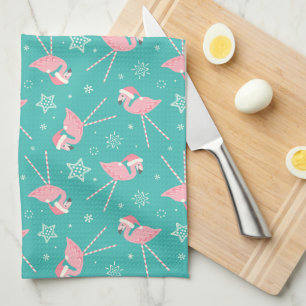 Linge De Cuisine Flamants roses roses de bonbons rétro ©studioxti