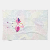 Linge De Cuisine Flamants roses roses et bleus (Horizontal)