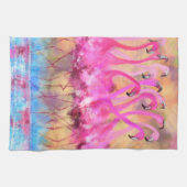 Linge De Cuisine Flamants roses roses Love Dance - Peinture d'art o (Horizontal)