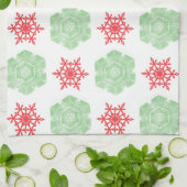 Linge De Cuisine Flambeaux rouges et verts (Plié)