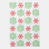 Linge De Cuisine Flambeaux rouges et verts (Vertical)