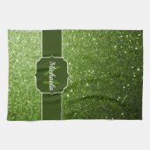 Linge De Cuisine Flamme de parties scintillant vert clair pétille M (Horizontal)