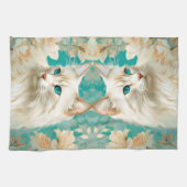 Linge De Cuisine flamme Lynx Point Siamese Portrait Art (Horizontal)