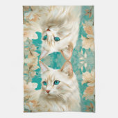Linge De Cuisine flamme Lynx Point Siamese Portrait Art (Vertical)