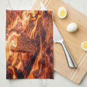 Linge De Cuisine Flamme orange (Quart Plié)
