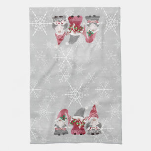 Linge De Cuisine Flammes de neige d'hiver Gnomes Love Peace Waterco