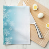 Linge De Cuisine Flammes de neige en chute ❄️ ❄️ (Quart Plié)