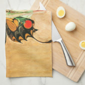 Linge De Cuisine Flapper Butterfly Flying Woman Illustration (Quart Plié)