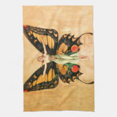 Linge De Cuisine Flapper Butterfly Flying Woman Illustration (Vertical)