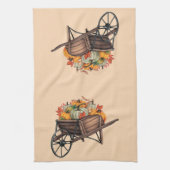 Linge De Cuisine Flèche à roues automnale avec Citrouilles (Vertical)