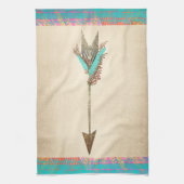 Linge De Cuisine Flèche de Bohème florale rustique (Vertical)