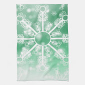 Linge De Cuisine Flèche de neige verte (Vertical)