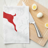 Linge De Cuisine Flèches blanches Red Deer (Quart Plié)