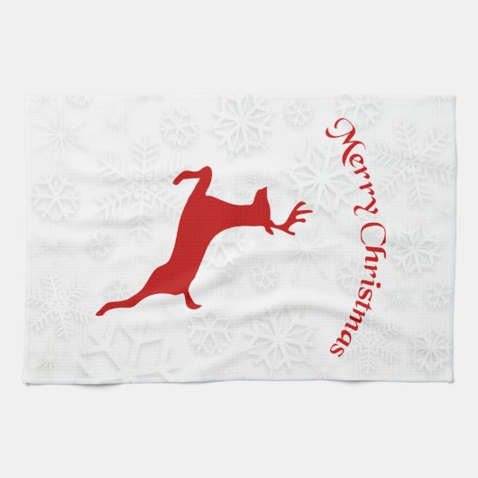 Linge De Cuisine Flèches blanches Red Deer (Horizontal)