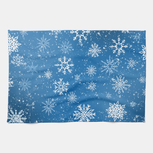 Linge De Cuisine Flèches blanches Sapphire Blue (Horizontal)