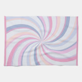 Linge De Cuisine Flèches bleu rose pêche (Horizontal)