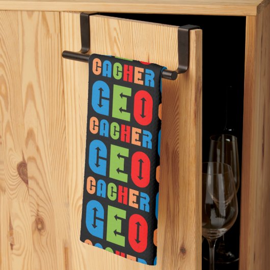 Linge De Cuisine Flèches de géocacheur colorées (Pliage en tiers)