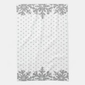 Linge De Cuisine Flèches de neige en argent (Vertical)