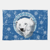 Linge De Cuisine Flèches de neige Ours Polaire Art Nouveau (Horizontal)