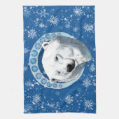 Linge De Cuisine Flèches de neige Ours Polaire Art Nouveau (Vertical)