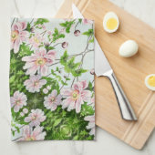 Linge De Cuisine Fleur à vent japonaise - (Quart Plié)