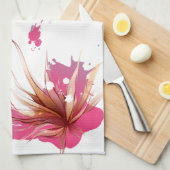Linge De Cuisine Fleur Abstraite d'Hibiscus (Quart Plié)