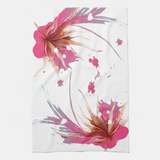 Linge De Cuisine Fleur Abstraite d'Hibiscus (Vertical)