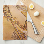 Linge De Cuisine Fleur Alphonse Mucha (Quart Plié)
