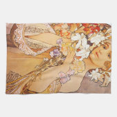 Linge De Cuisine Fleur Alphonse Mucha (Horizontal)
