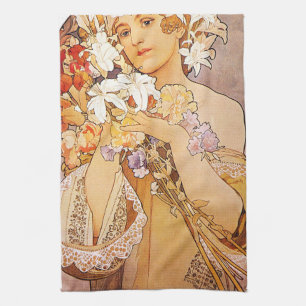 Linge De Cuisine Fleur Alphonse Mucha