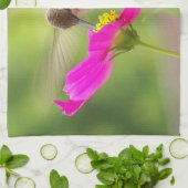 Linge De Cuisine Fleur animale florale de faune d'oiseau de colibri (Plié)