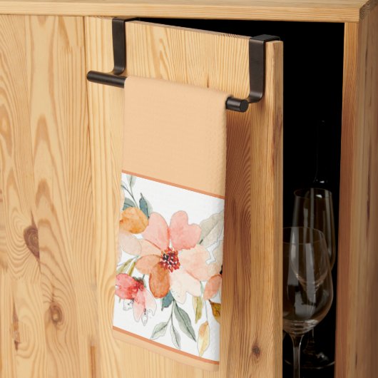 Linge De Cuisine Fleur aquarelle d'automne (Pliage en tiers)