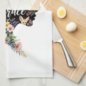 Linge De Cuisine Fleur avec Grace Elégant Floral Inspirational Art (Quart Plié)