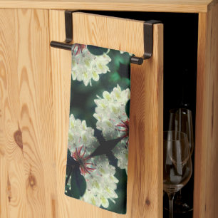 Linge De Cuisine Fleur Azalea Blanc Avec Motif Raindrops
