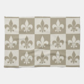 Linge De Cuisine Fleur beige de lis (Horizontal)