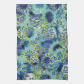 Linge De Cuisine Fleur Bleu Pétonné Fleurs (Vertical)