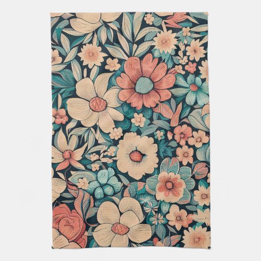 Linge De Cuisine Fleur bohème (Vertical)