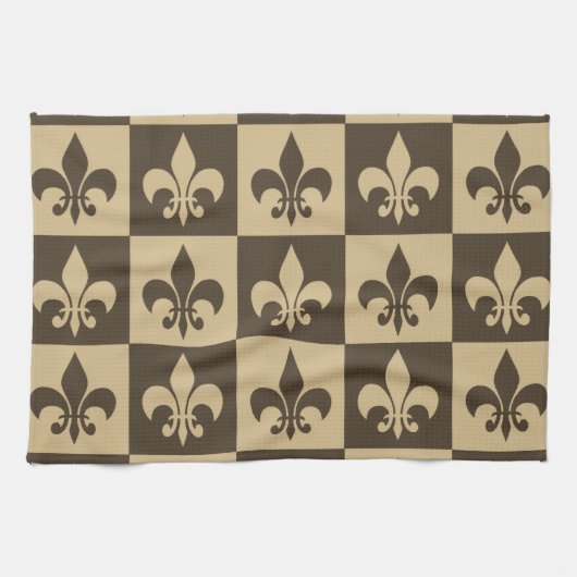 Linge De Cuisine Fleur Brown de lis (Horizontal)
